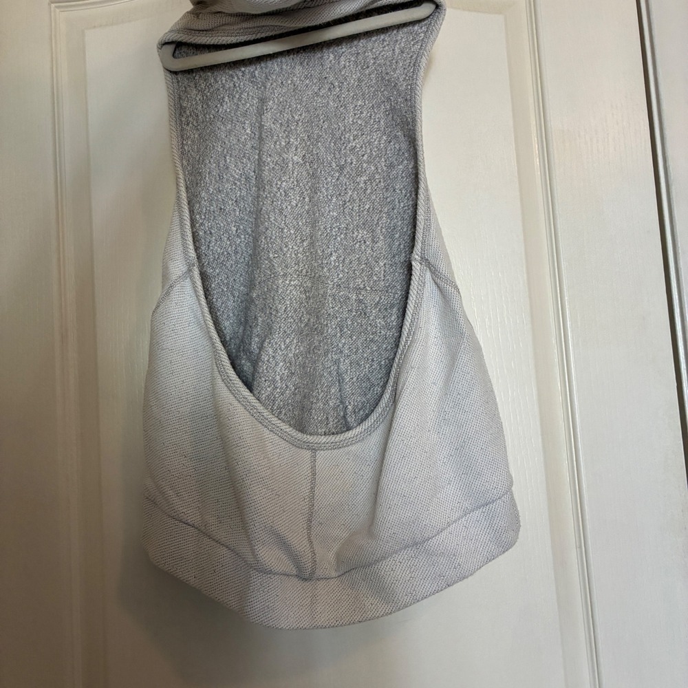 Ivy Park Sleeveless Open Back Hoodie Womens Size M Gray Running Streetwear Gym - Picture 4 of 7